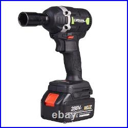 Cordless Brushless Impact Wrench Torque Gun Electric Rachet With Li-ion Battery