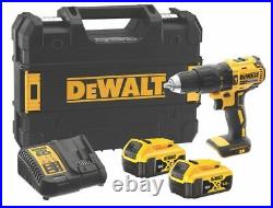 DeWalt Cordless 18V Combi Drill set with 2 x 5.0Ah Li-Ion batteries XR Brushless