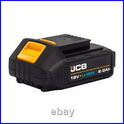JCB 18V Cordless Combi Drill Brushless 2x2.0Ah Li-Ion Battery 2.4A Charger Case