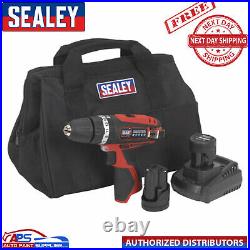 Sealey Hammer Drill/Driver Kit Ø10mm 12V Li-ion CP1201KIT 2 Batteries